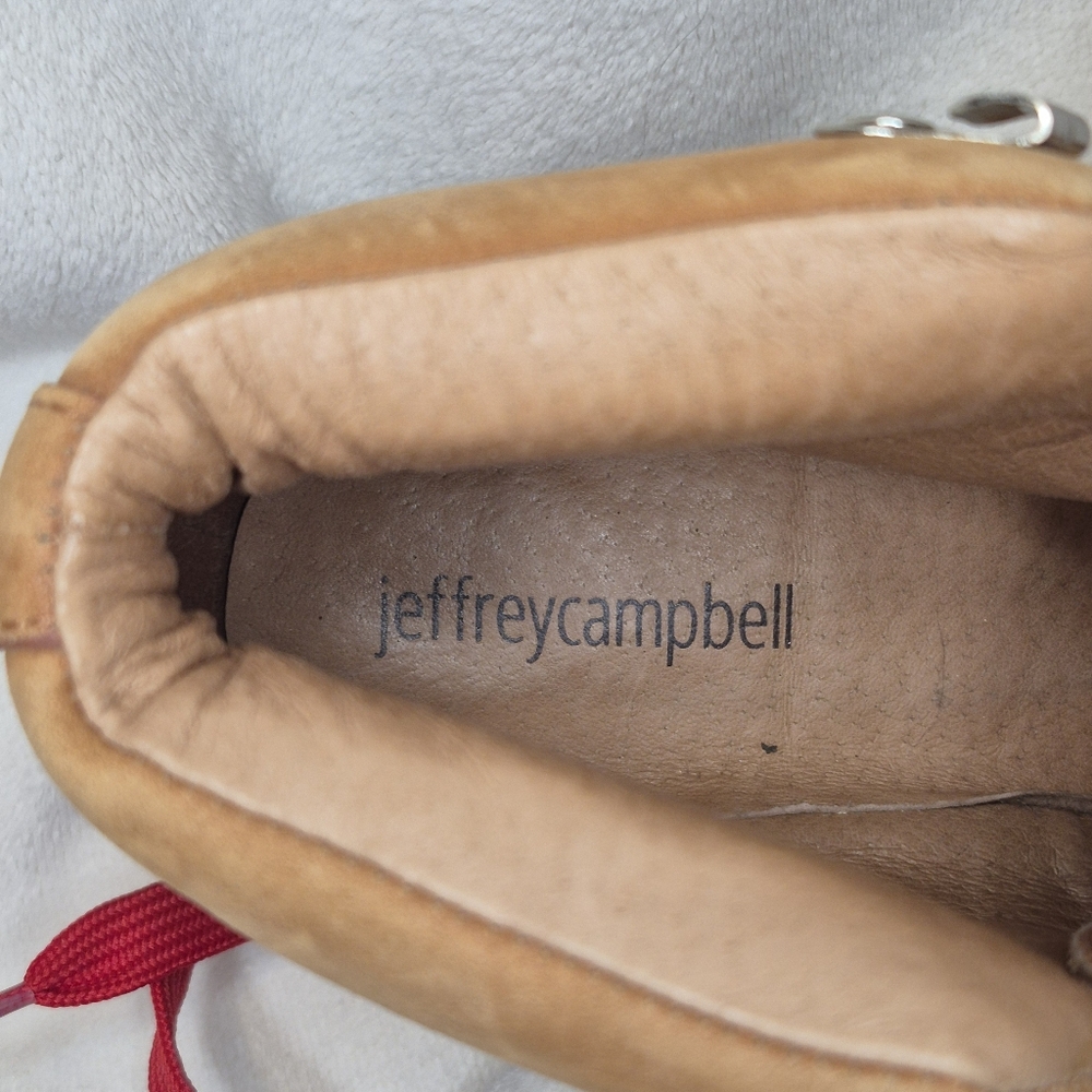 Jeffrey Cambell Explorer Hiking Boot Nubuck Leather SIZE 5.5 Alpine Heritage Red - Picture 5 of 11